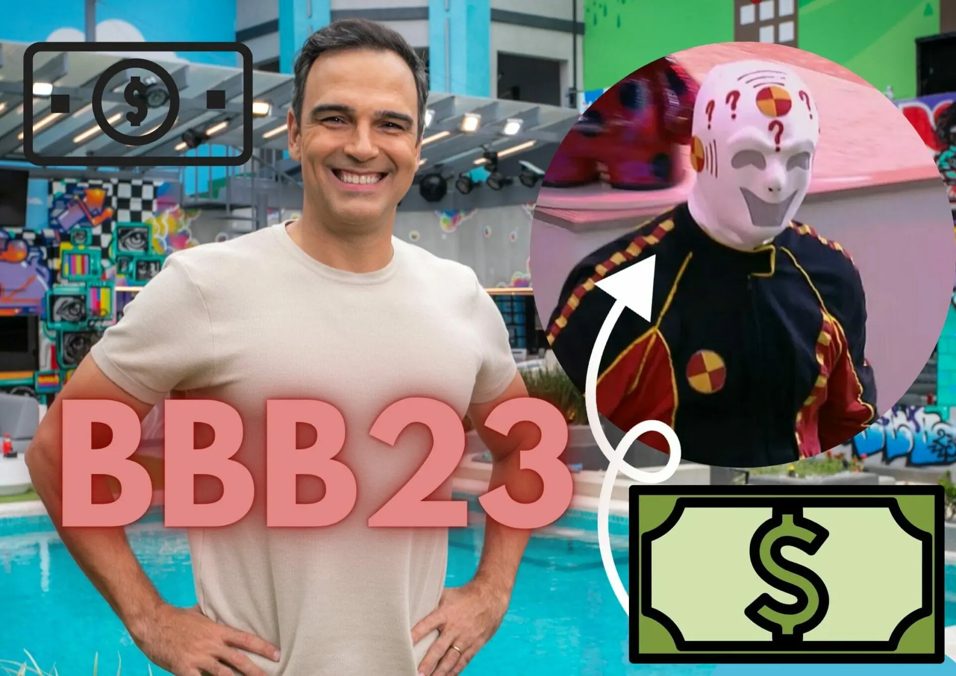 Tadeu Schmidt nos bastidores do BBB