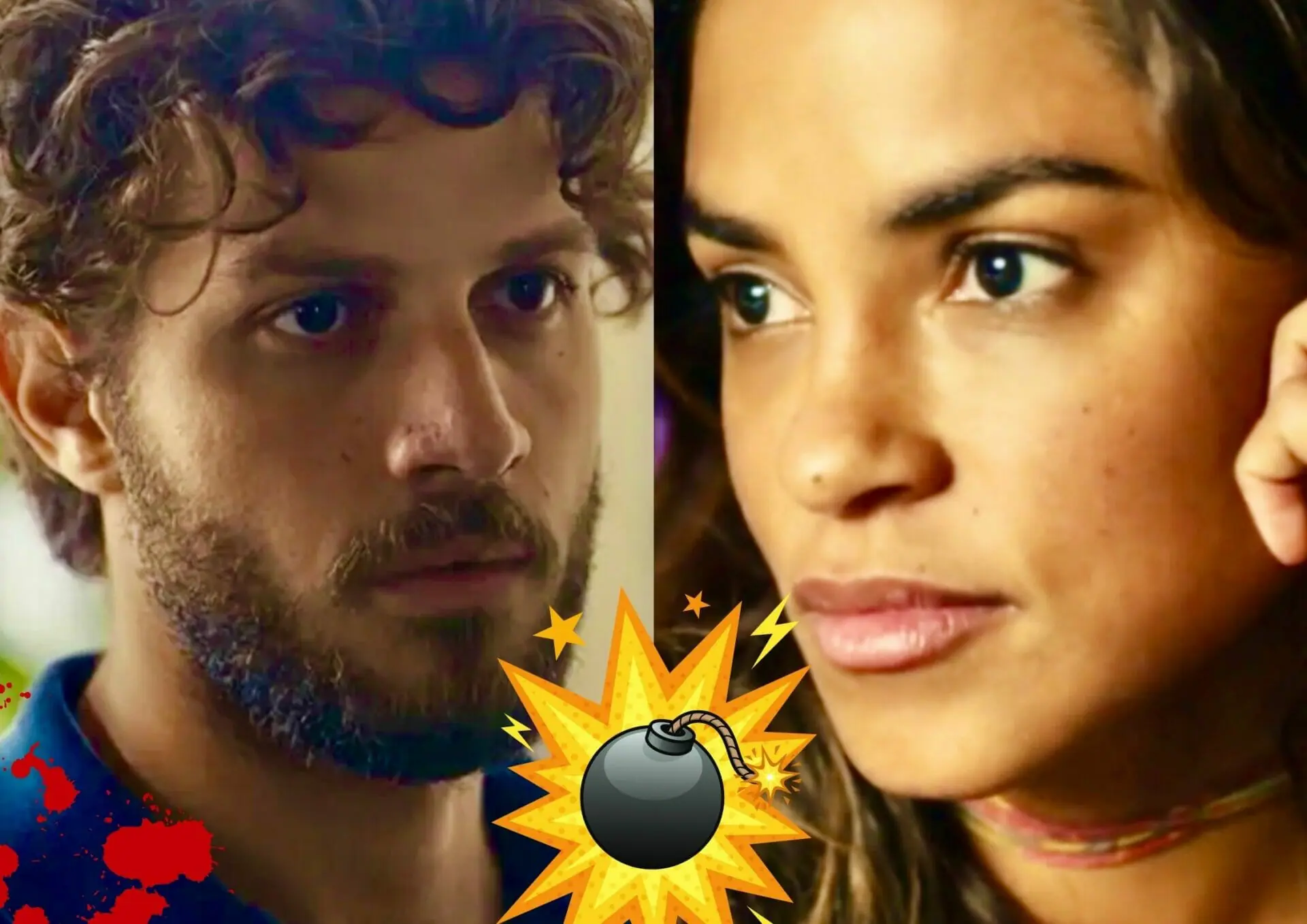 Ari (Chay Suede) e Brisa (Lucy Alves) em Travessia