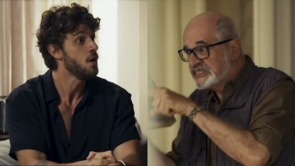 Ari (Chay Suede) e Dante (Marcos Caruso) de Travessia