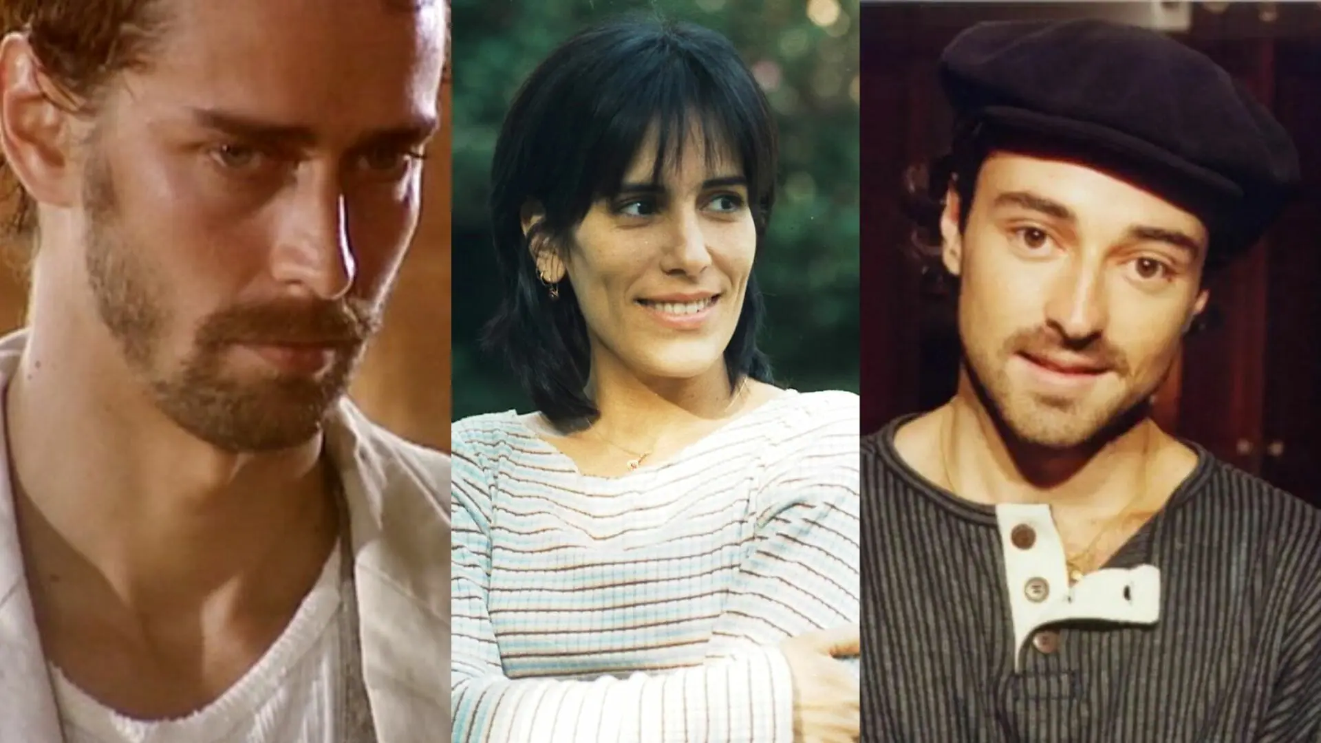 Bruno Berdinazzi (Marcello Antony), Rafaela (Glória Pires) e Giuseppe (Emílio Orciollo Netto) em O Rei do Gado