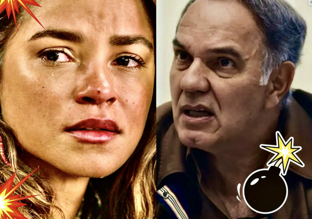 Brisa (Lucy Alves) e Guerra (Humberto Martins) em Travessia