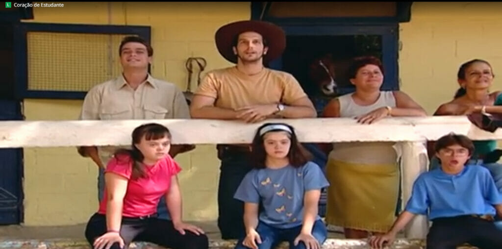 Edu (Fábio Assunção) e Nélio (Vladimir Brichta) na novela Coração de Estudante
