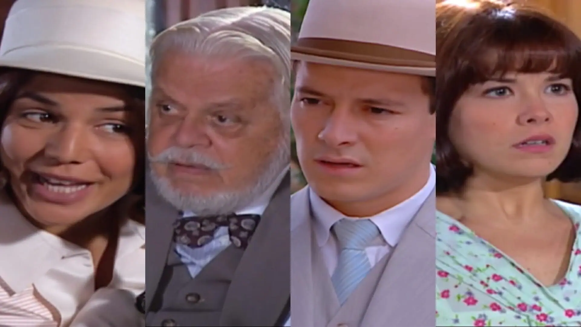 Graça (Nívea Stelmann), Klaus (Cláudio Corrêa e Castro), Guilherme (Rodrigo Faro) e Celina (Samara Felippo) de Chocolate com Pimenta