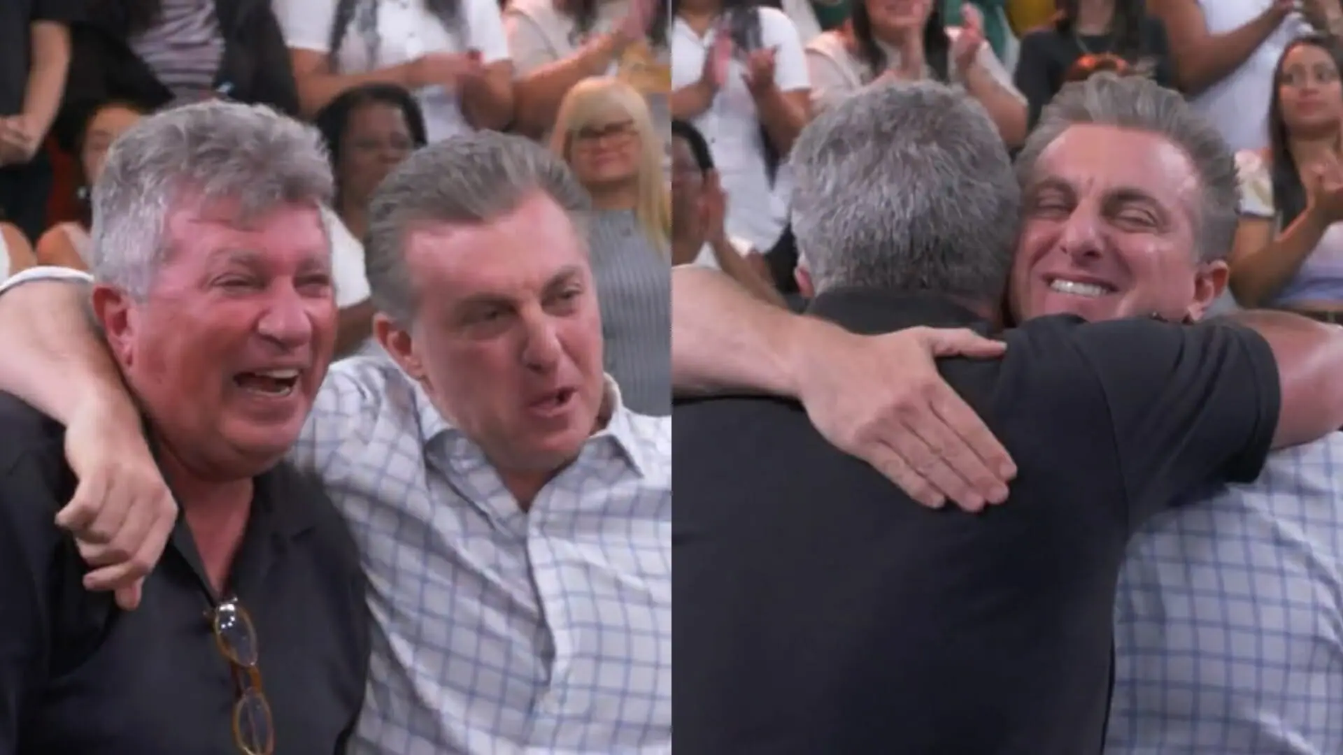 José Silveira Jr., o Zé, e Luciano Huck no Domingão com Huck