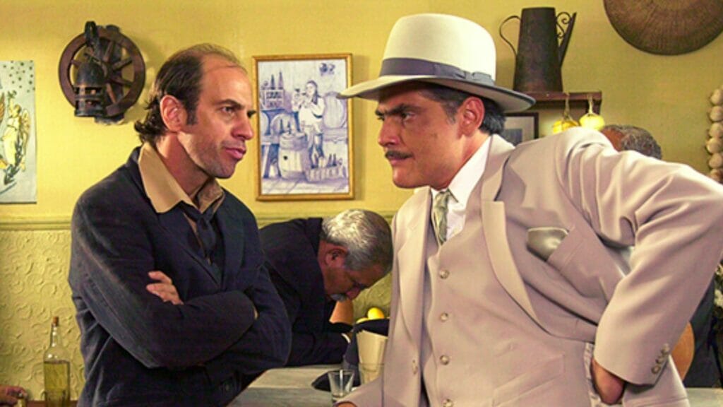 Juvenal (Roberto Bomtempo) e Sebastian (Tarcísio Filho) em Chocolate com Pimenta