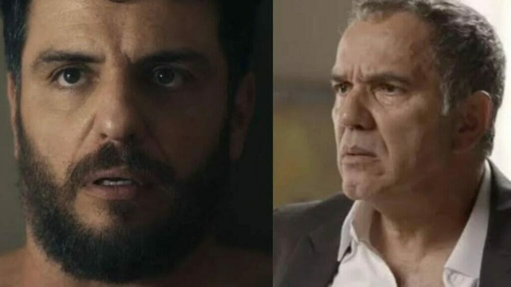 Moretti (Rodrigo Lombardi) e Guerra (Humberto Martins) de Travessia