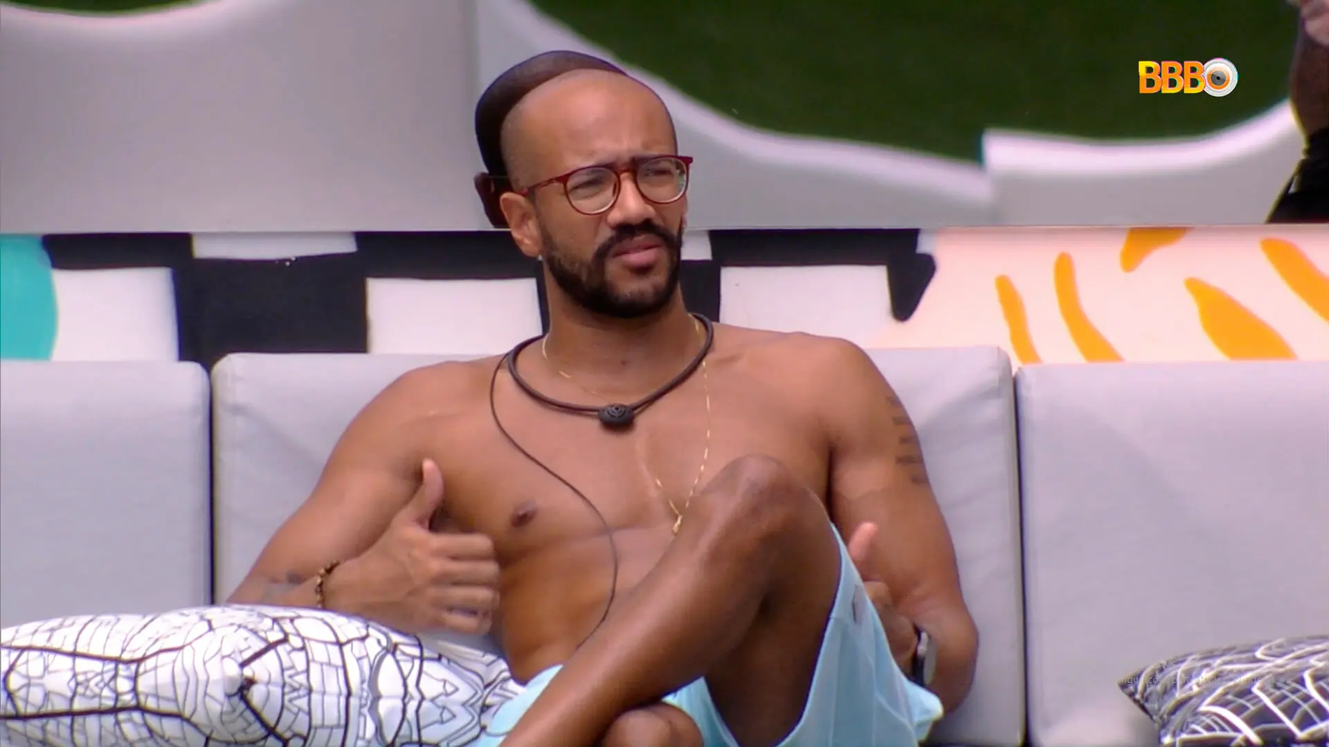 Ricardo na área externa do BBB 23