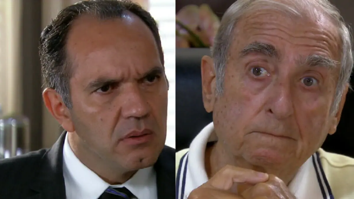 Ramiro (Humberto Martins) e Cadore (Elias Gleizer) de Caminho das Índias