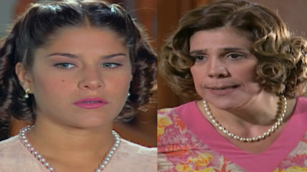 Olga (Priscila Fantin) e Marieta (Tânia Bondezan) em Chocolate com Pimenta