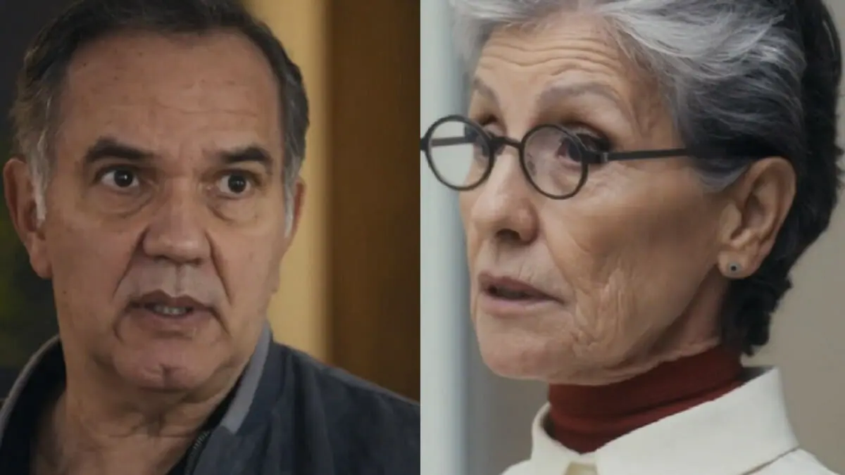 Guerra (Humberto Martins) e Cidália (Cássia Kis) de Travessia