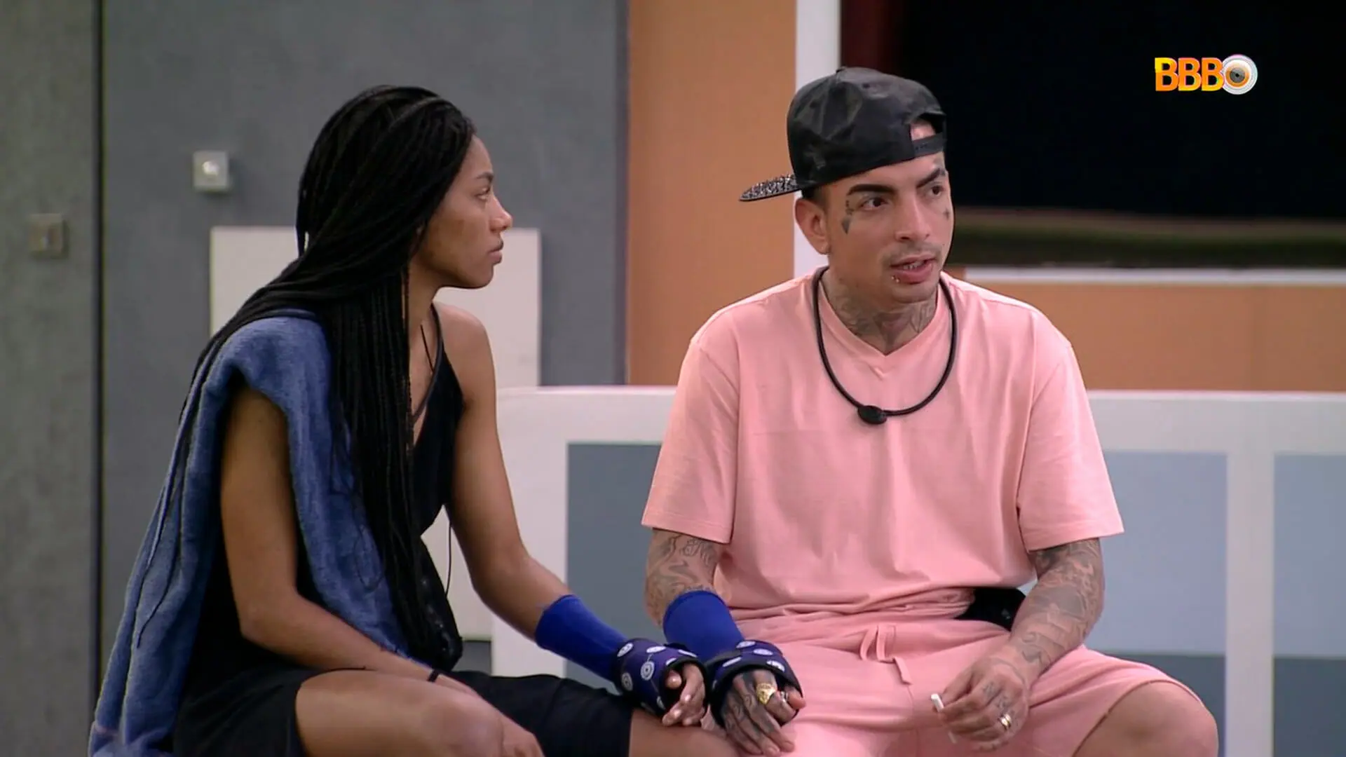 Tina e MC Guimê conversam sobre o jogo no BBB 23