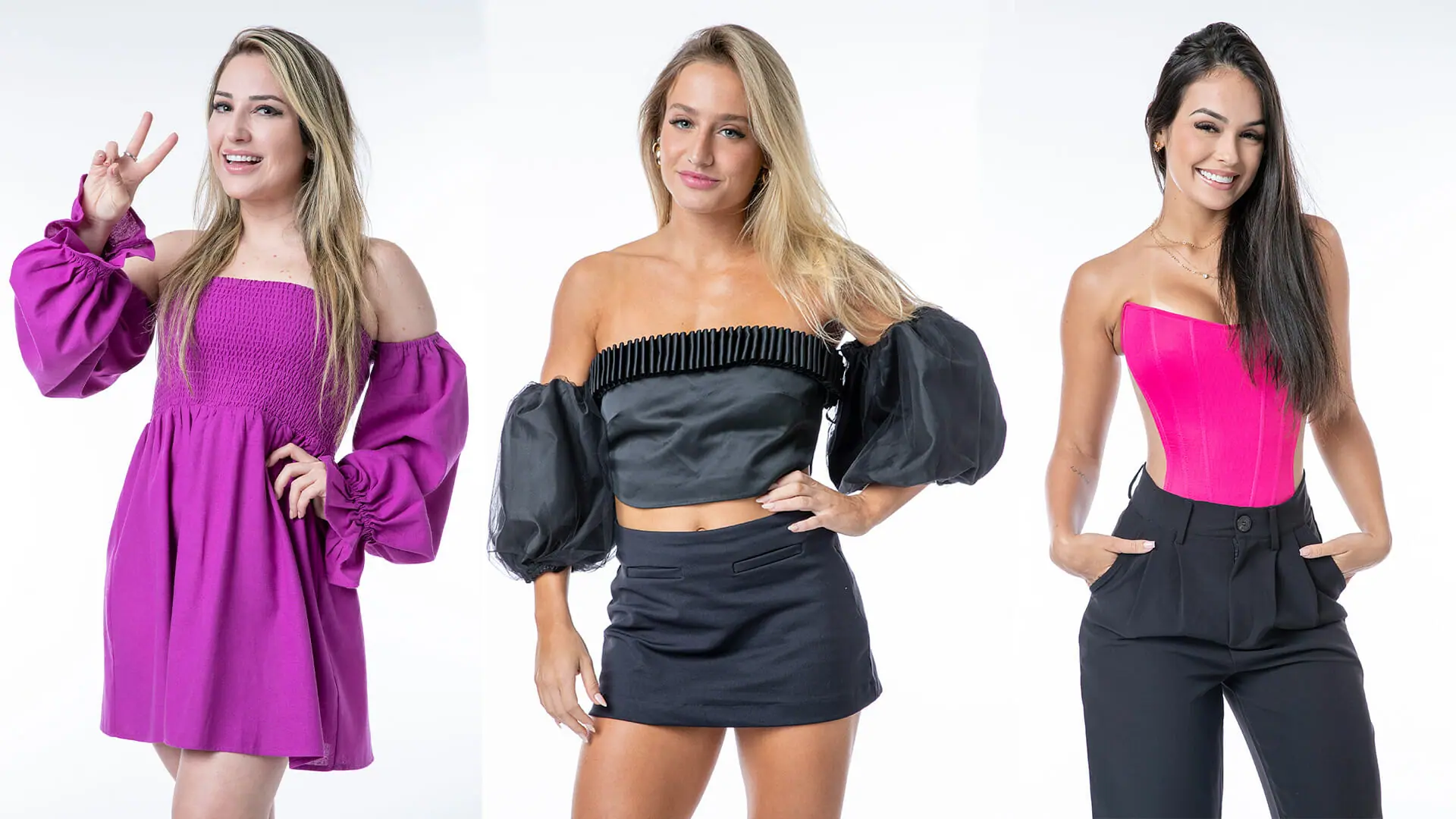 Amanda, Bruna Griphao e Larissa, participantes do BBB 23