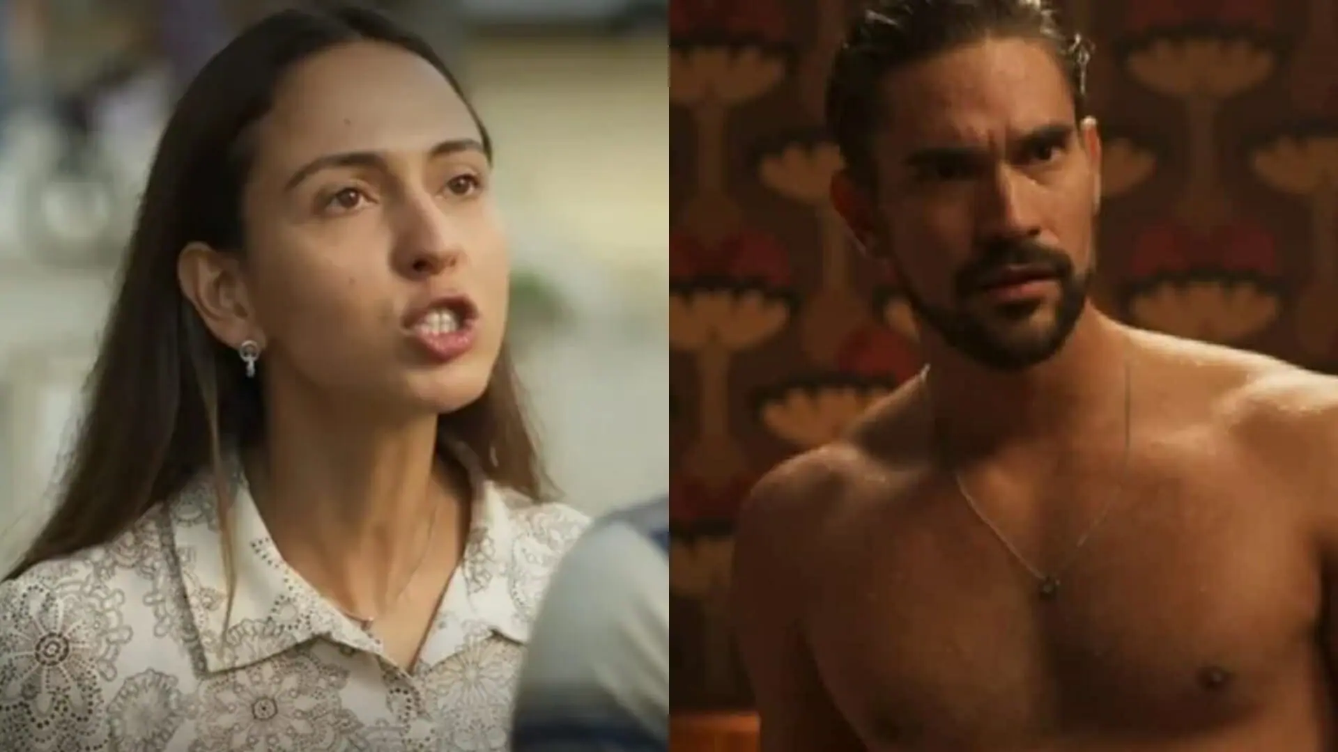 Anita (Julia Mendes) e Joel (Matteus Cardoso) de Mar do Sertão