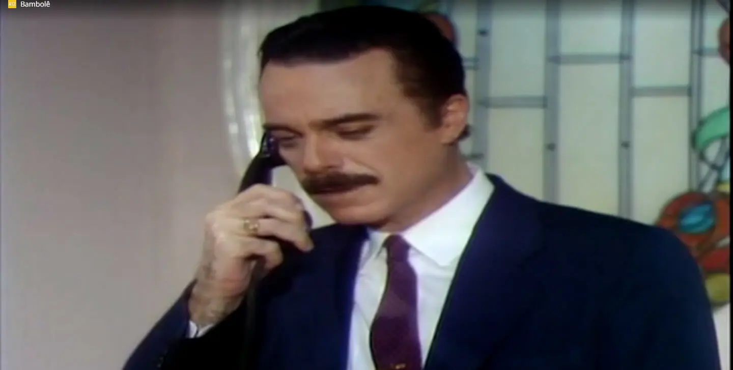 Nestor Barreto (Rubens de Falco) na novela Bambolê