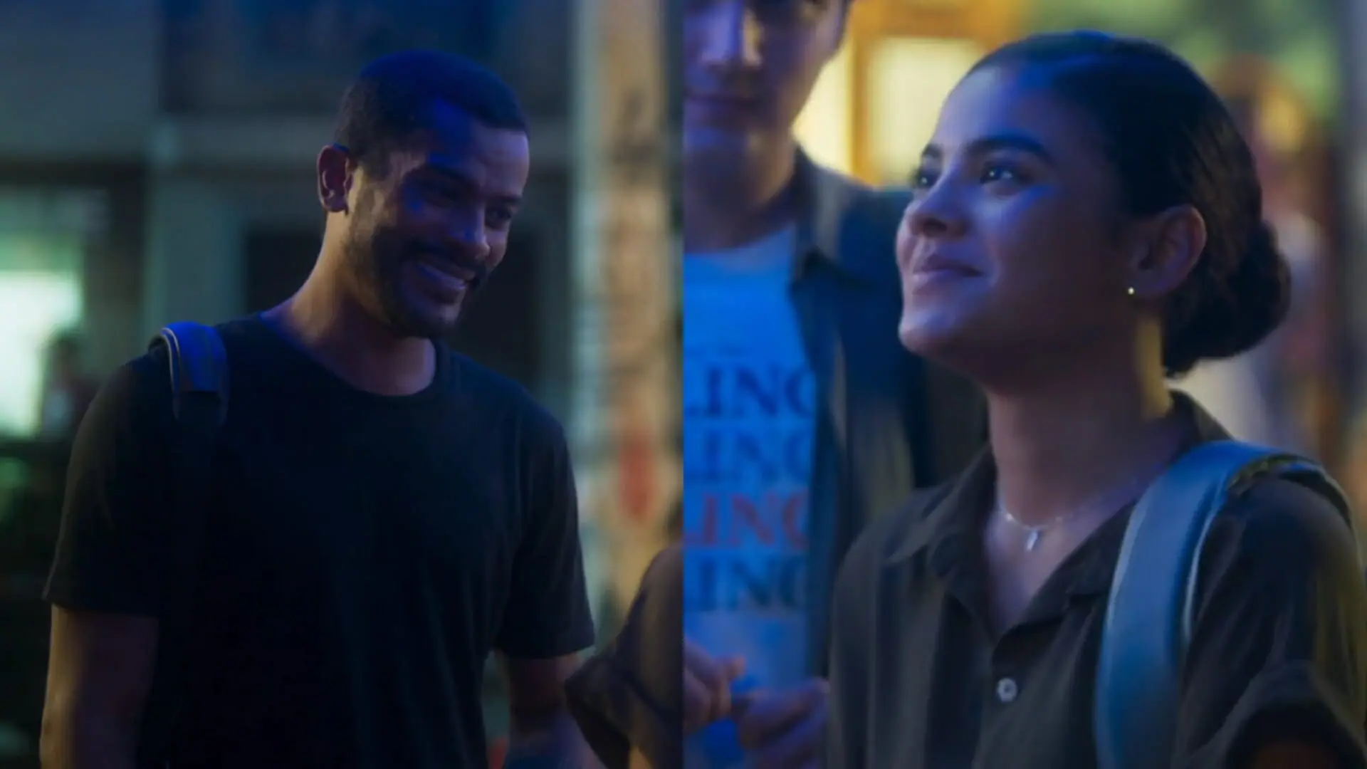 Ben (Samuel de Assis) e Jenifer (Bella Campos) de Vai na Fé