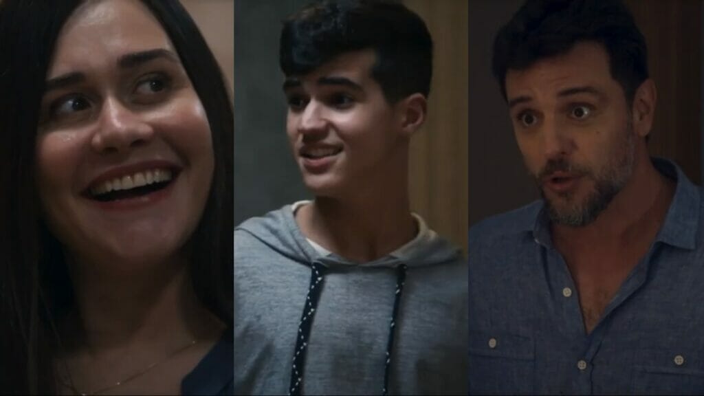 Guida (Alessandra Negrini), Ivan (Drico Alves) e Moretti (Rodrigo Lombardi) de Travessia