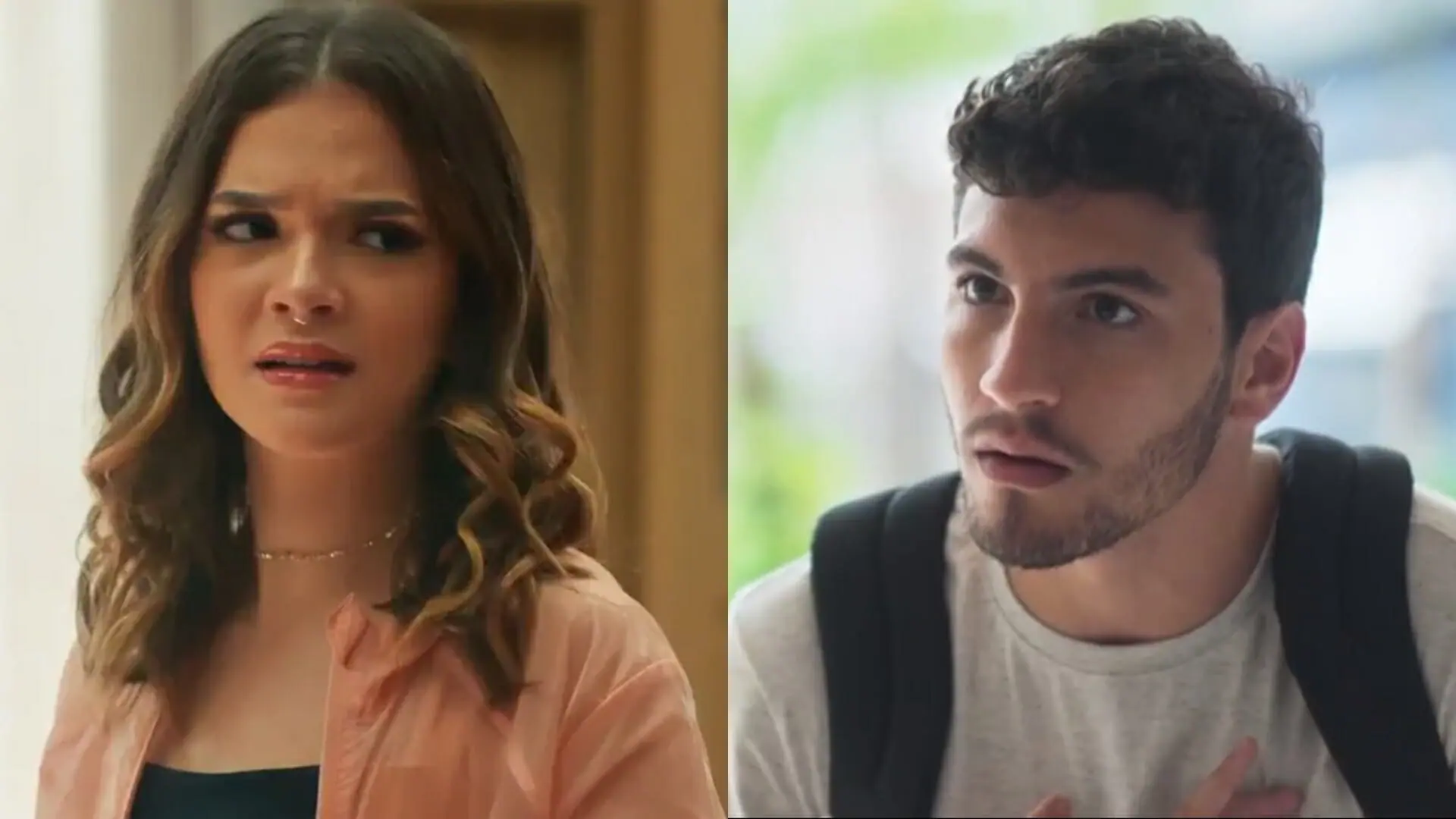 Guiga (Mel Maia) e Fred (Henrique Barreira) de Vai na Fé