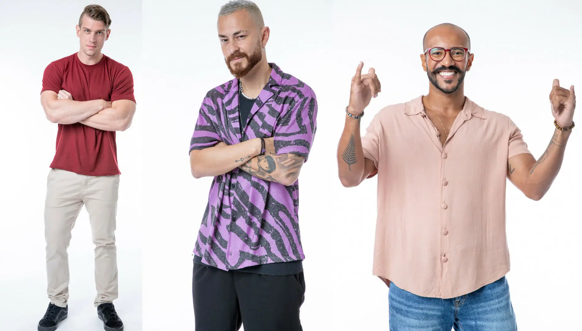Cristian, Fred e Ricardo estão no Paredão do BBB 23 (Reprodução: Globo)