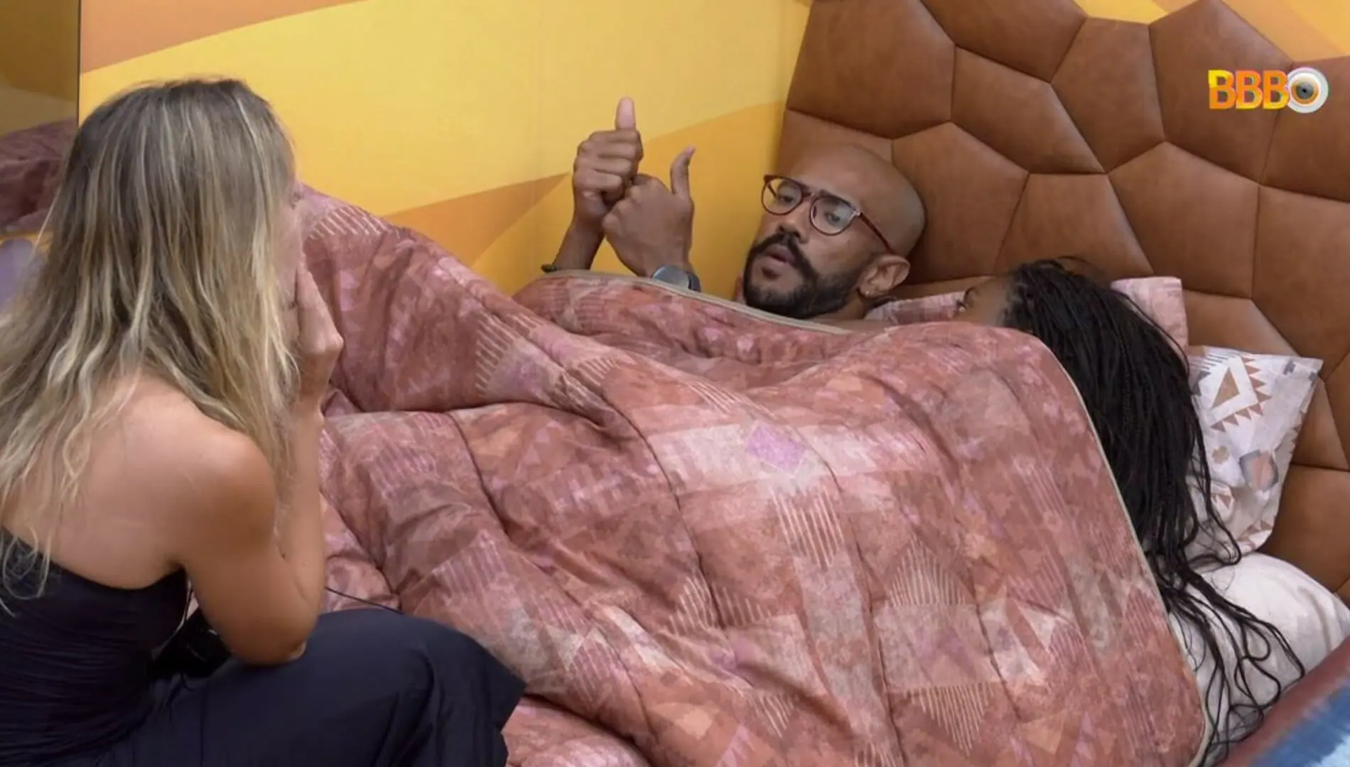 Bruna Griphao, Ricardo e Sarah no BBB 23 (Reprodução: Globoplay)
