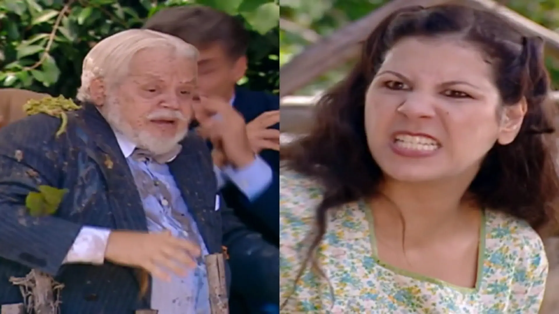 Klaus (Cláudio Corrêa e Castro) e Dália (Carla Daniel) de Chocolate com Pimenta