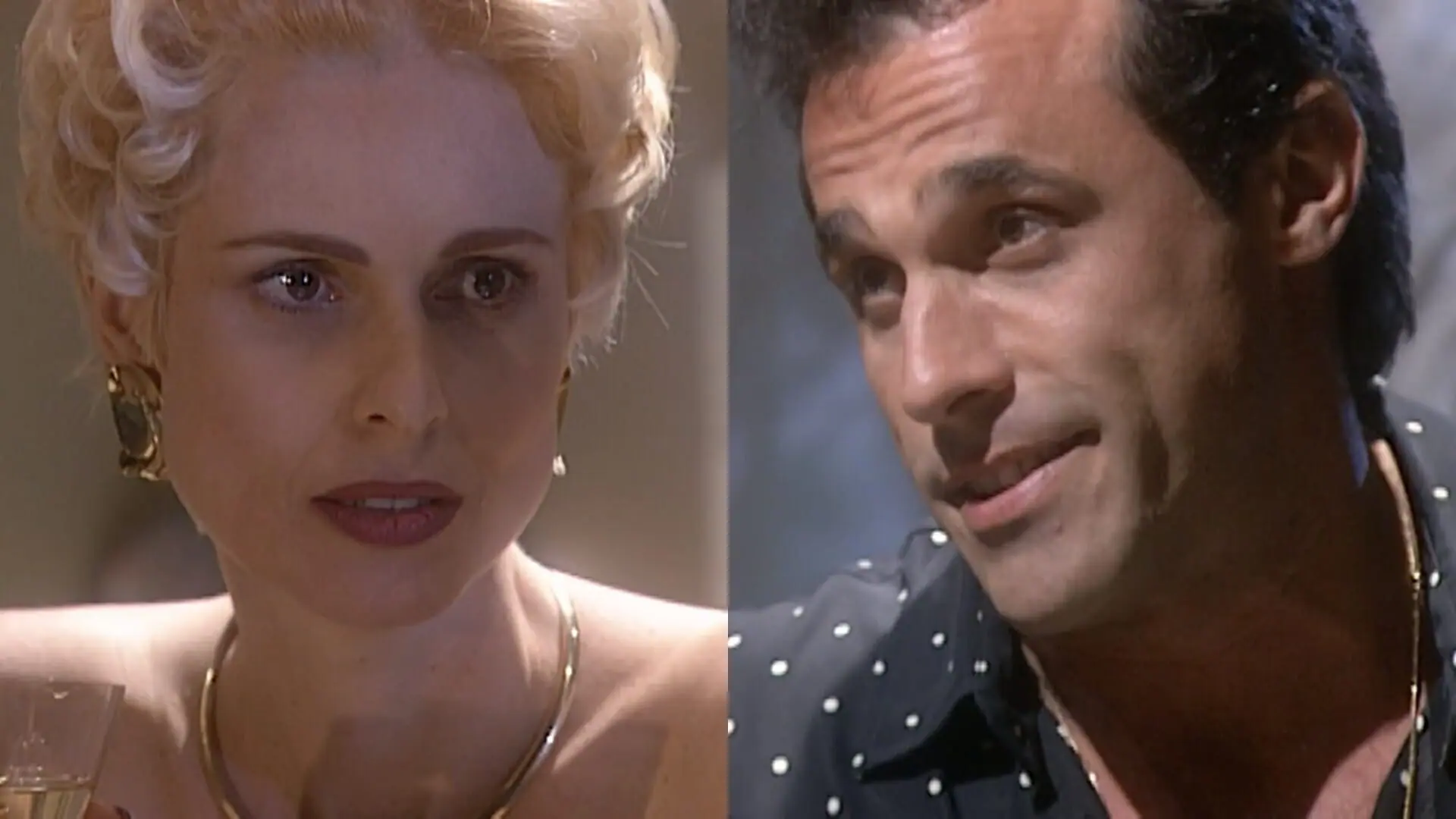 Léia (Silvia Pfeifer) e Ralf (Oscar Magrini) de O Rei do Gado