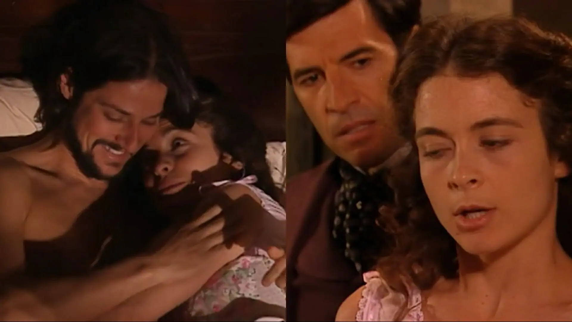 Mariano (Marcelo Serrado), Olívia (Cláudia Abreu) e Higino Ventura (Paulo Betti) de Força de Um Desejo