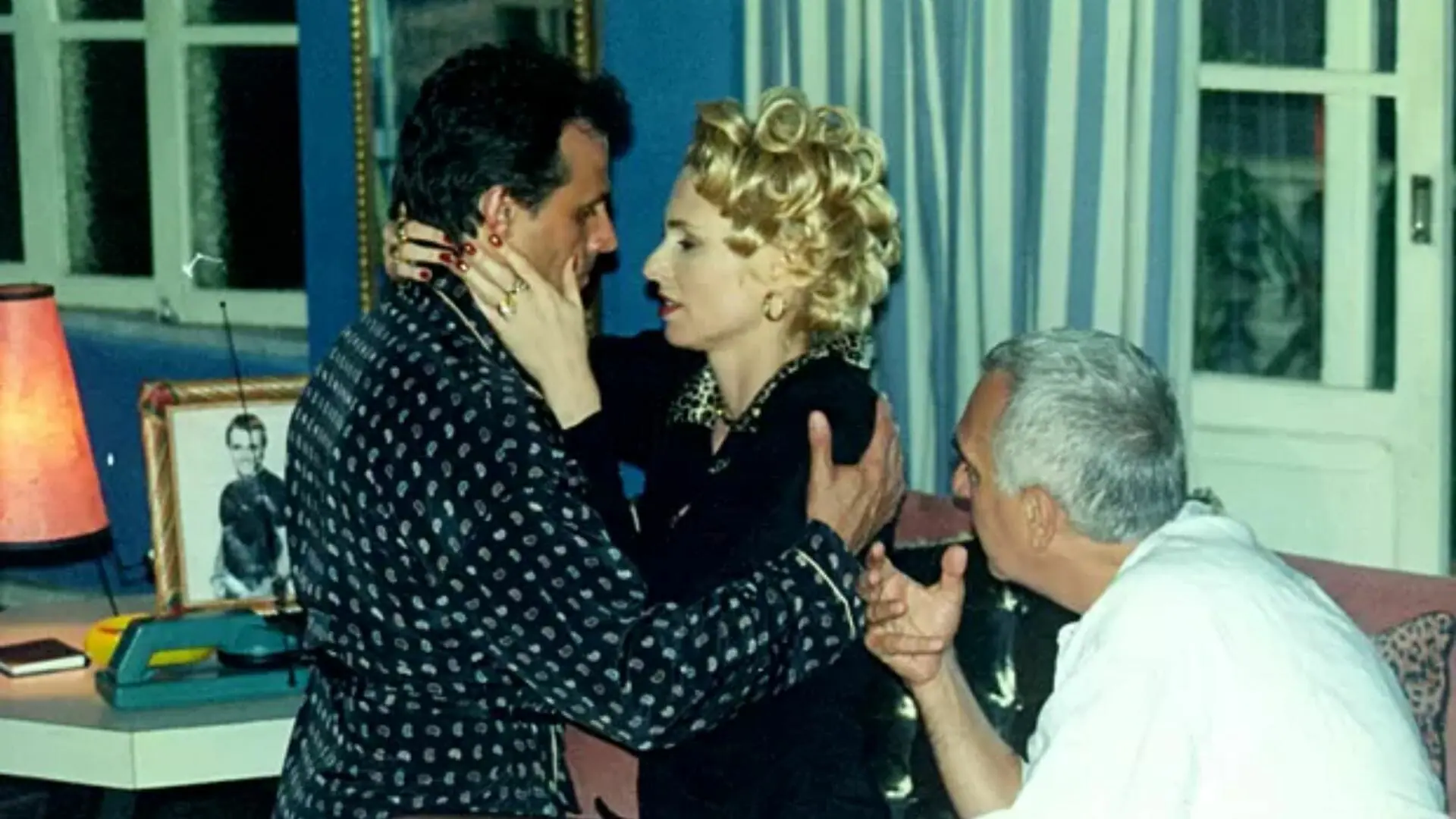 Oscar Magrini e Silvia Pfeifer gravando O Rei do Gado