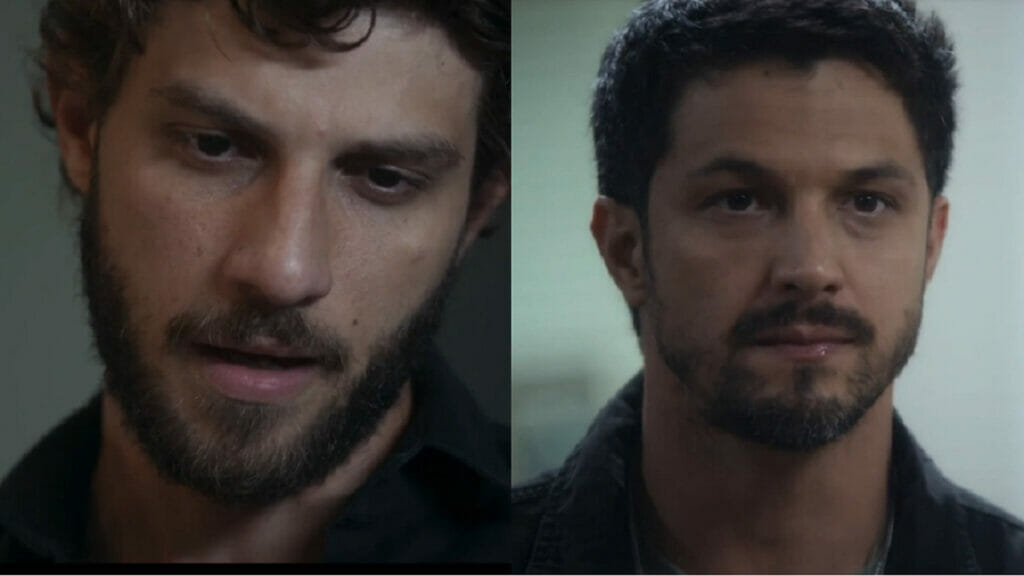 Ari (Chay Suede) e Oto (Romulo Estrela) em Travessia