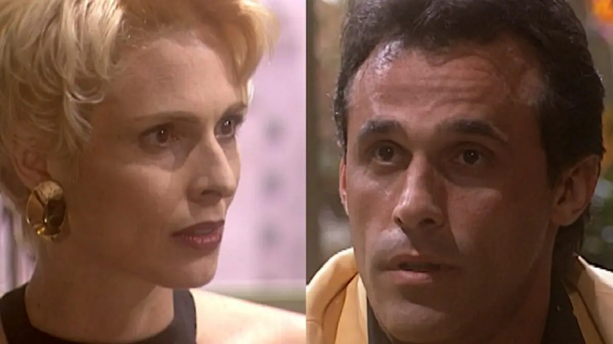 Léia (Silvia Pfeifer) e Ralf (Oscar Magrini) de O Rei do Gado