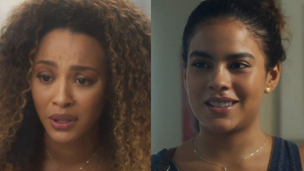Sol (Sheron Menezzes) e Jenifer (Bella Campos) em Vai na Fé
