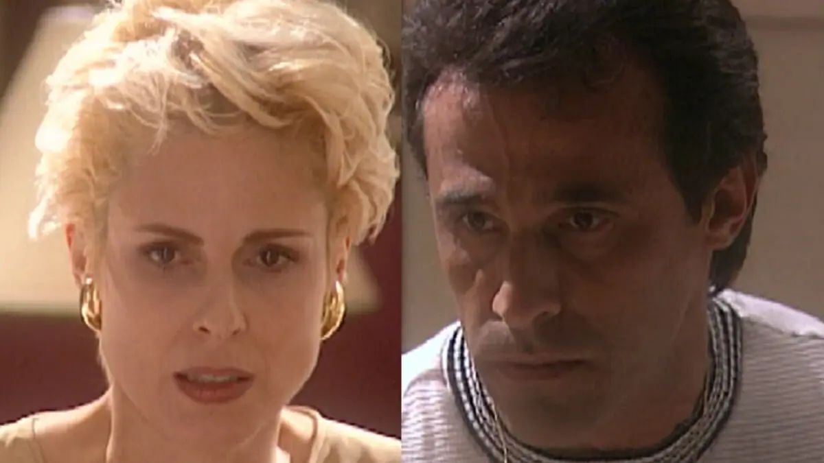 Léia (Silvia Pfeifer) e Ralf (Oscar Magrini) de O Rei do Gado