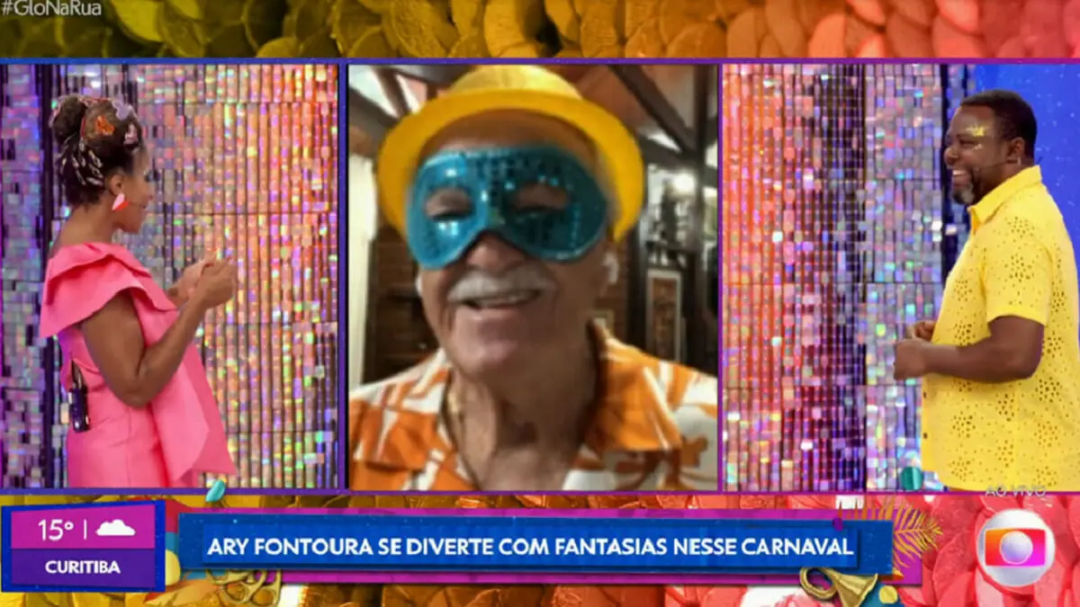 Ary Fontoura no programa Glô na Rua