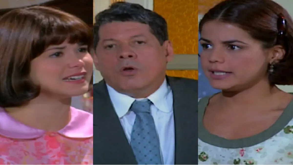 Celina (Samara Felippo), Reginaldo (Antônio Grassi) e Graça (Nívea Stelmann) de Chocolate com Pimenta