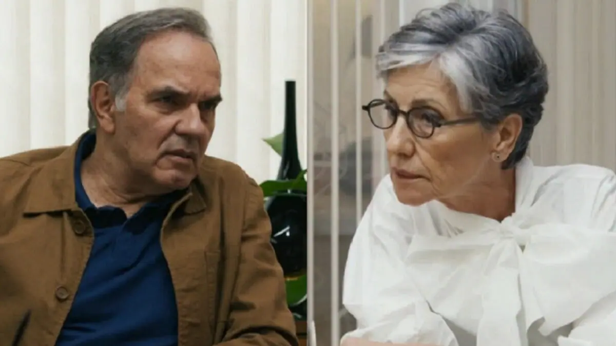 Guerra (Humberto Martins) e Cidália (Cássia Kis) de Travessia