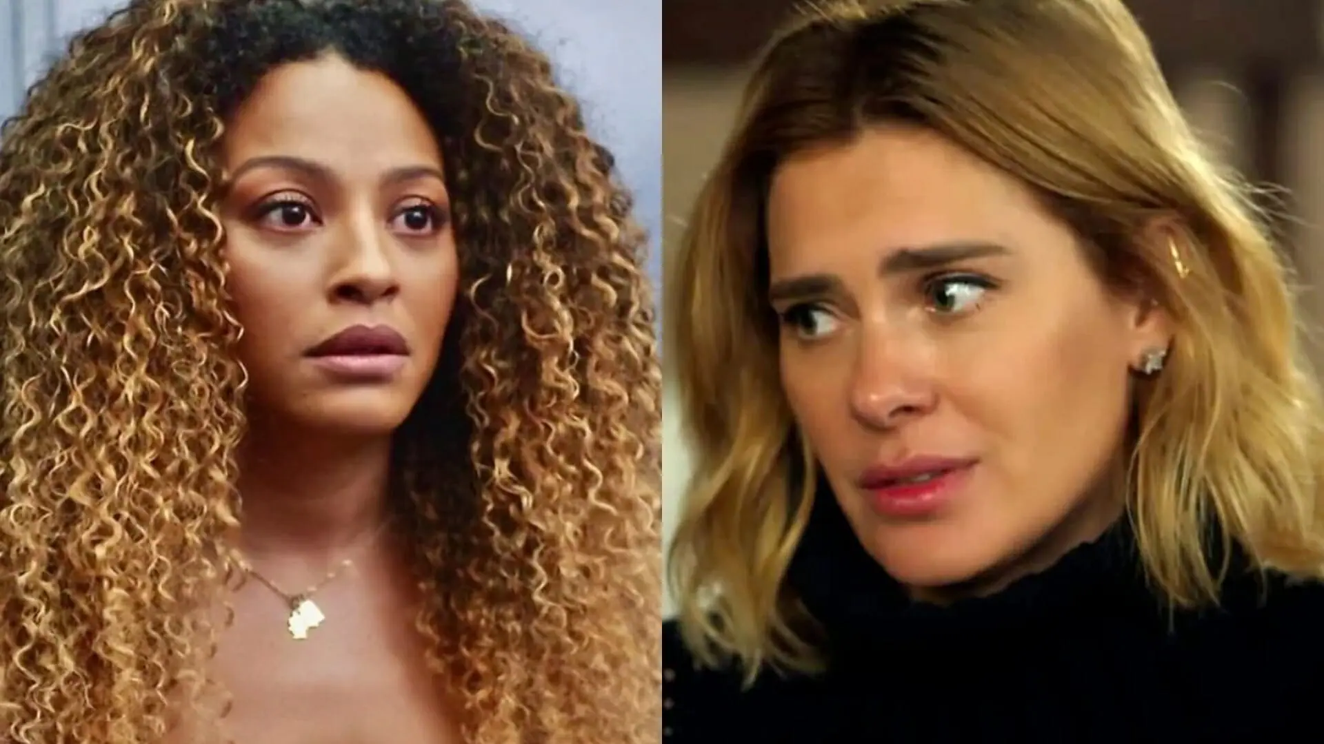 Sol (Sheron Menezzes) e Lumiar (Carolina Dieckmann) de Vai na Fé