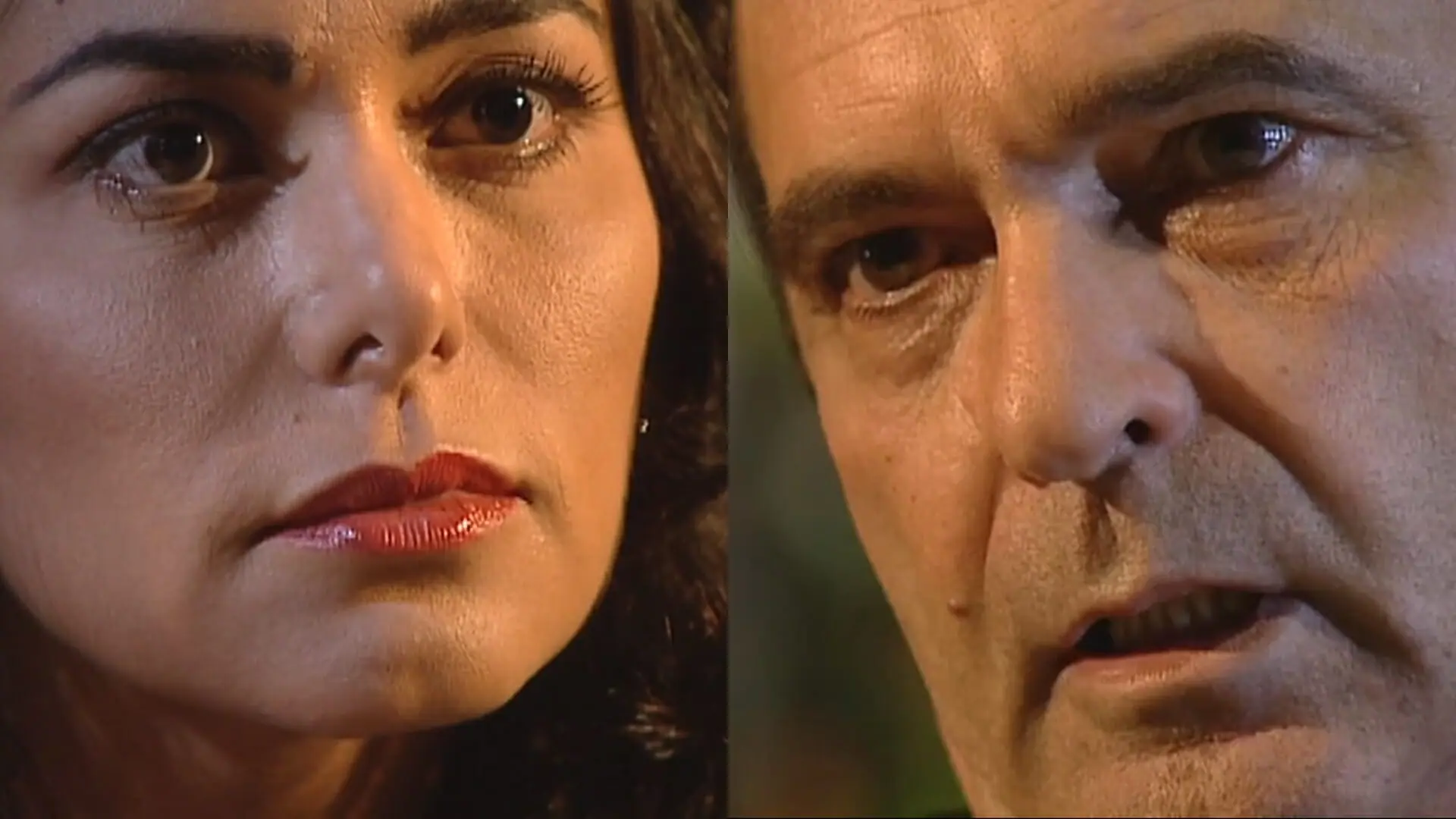 Suzane (Leila Lopes) e Orestes (Luiz Parreiras) de O Rei do Gado