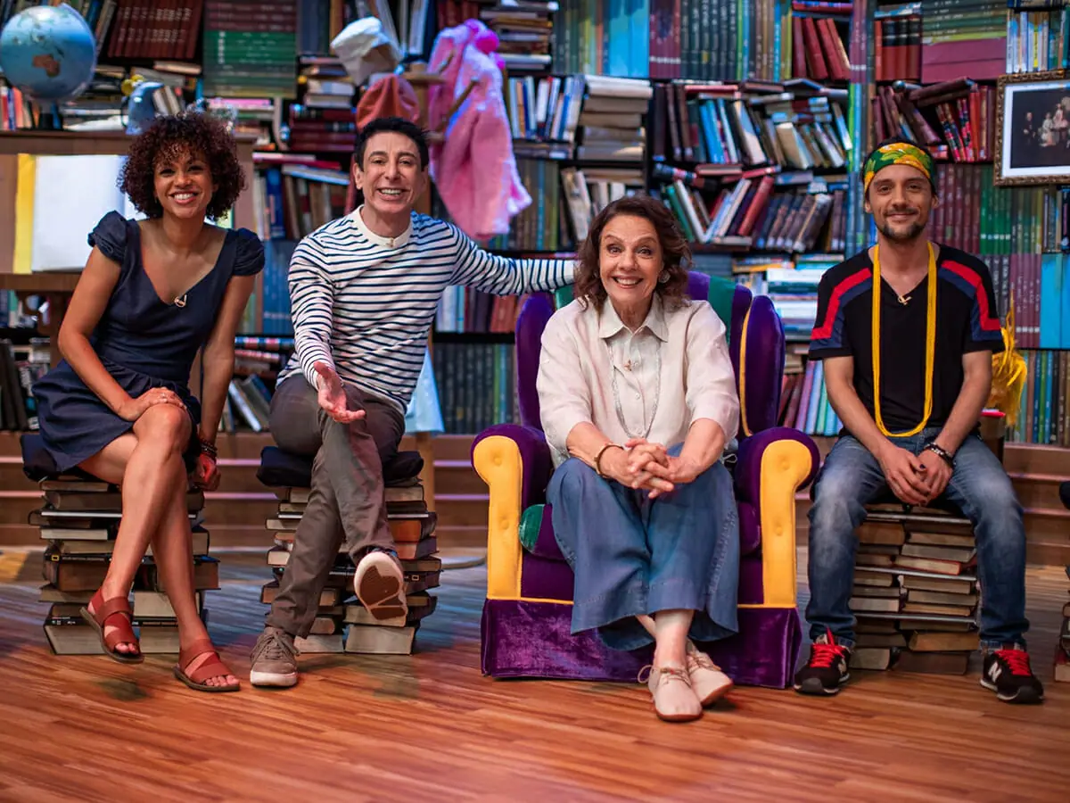 Cinthya Rachel, Cassio Scapin, Rosi Campos e Fredy Állan gravam Castelo Rá-Tim-Bum: Reencontro