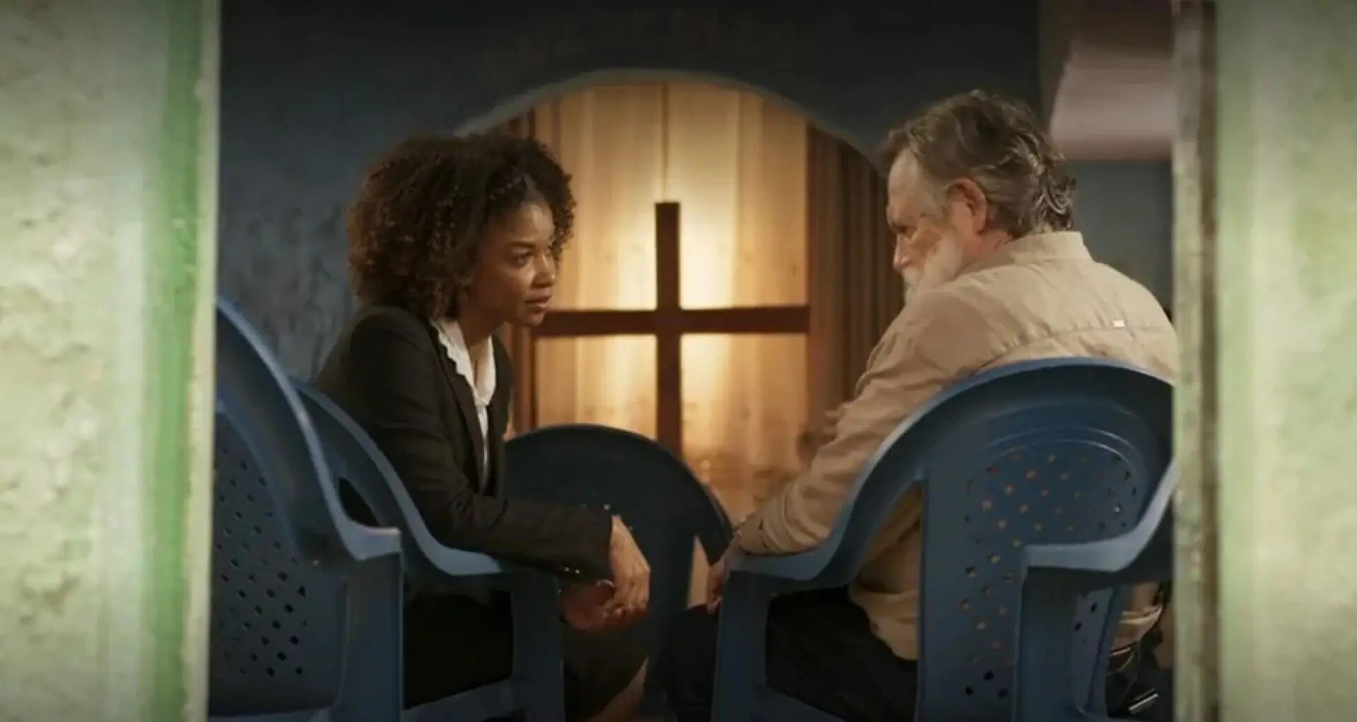 Dagmar (Heloísa Jorge) e Coronel Tertúlio (José de Abreu) em Mar do Sertão