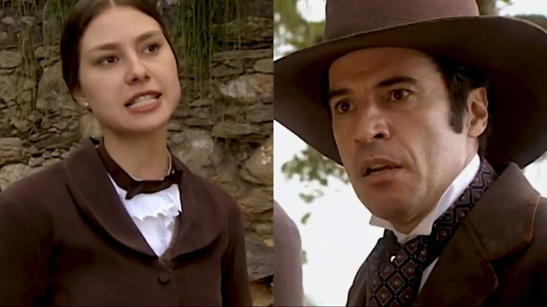 Alice (Lavínia Vlasak) e Higino Ventura (Paulo Betti) de Força de Um Desejo