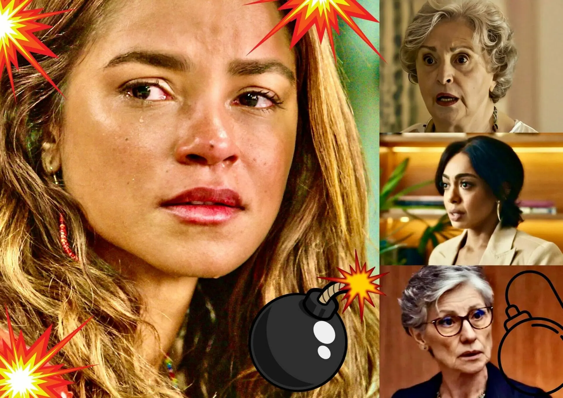 Brisa (Lucy Alves), Cotinha (Ana Lúcia Torre) e Cidália (Cássia Kis) em Travessia