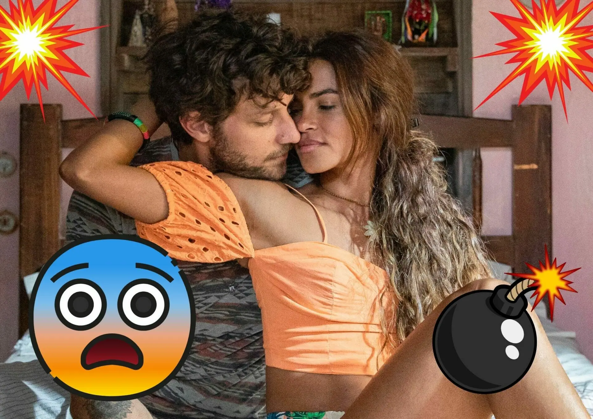 Ari (Chay Suede) e Brisa (Lucy Alves) em Travessia