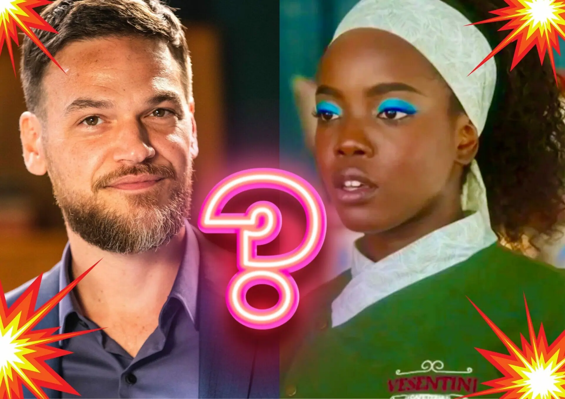 Theo (Emílio Dantas) e Kate (Clara Moneke) em Vai na Fé