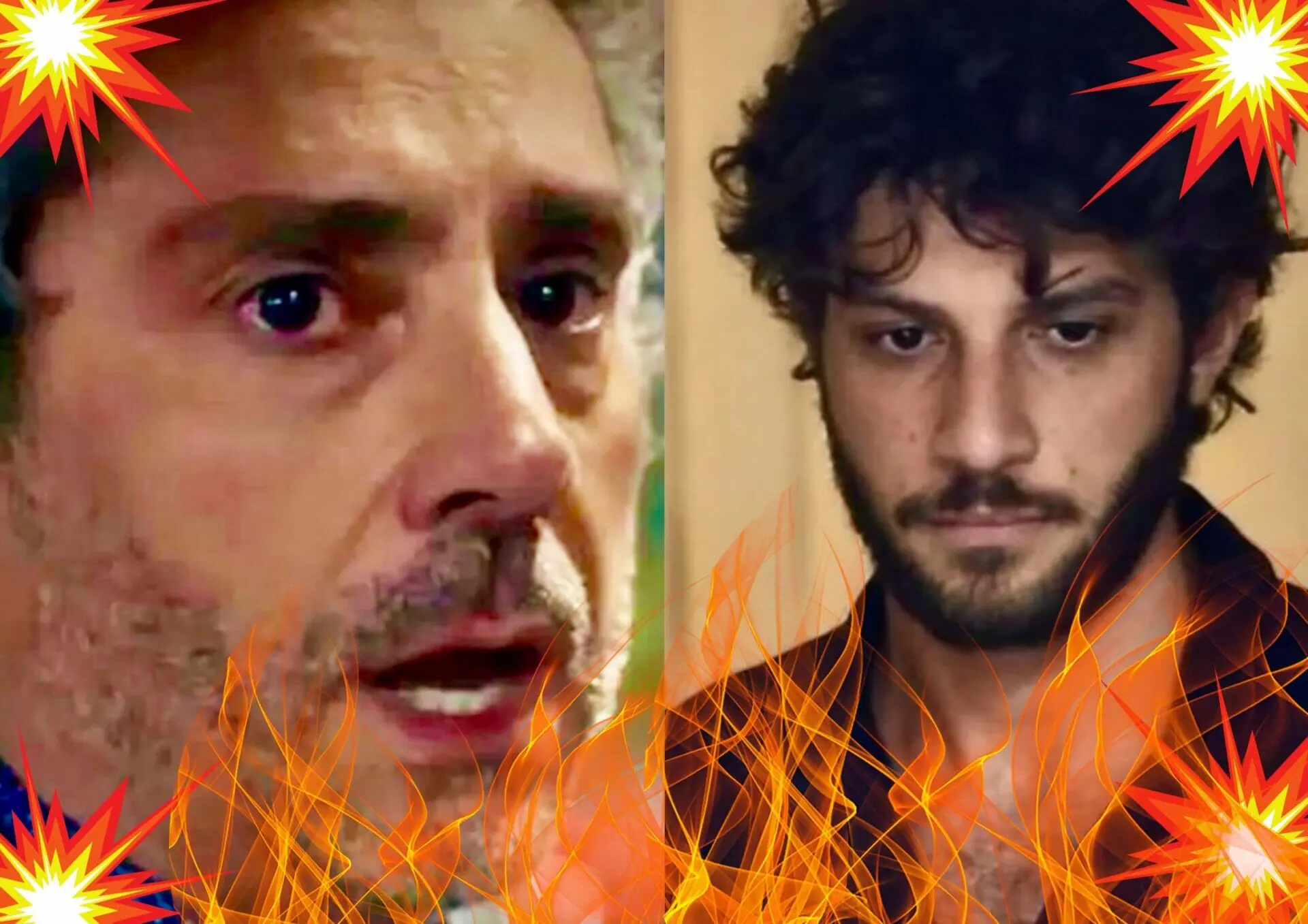 Stenio (Alexandre Nero) e Ari (Chay Suede) em Travessia