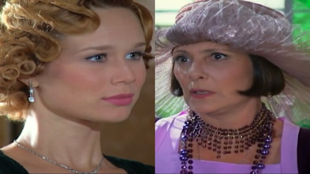 Ana Francisca (Mariana Ximenes) e Jezebel (Elizabeth Savala) de Chocolate com Pimenta