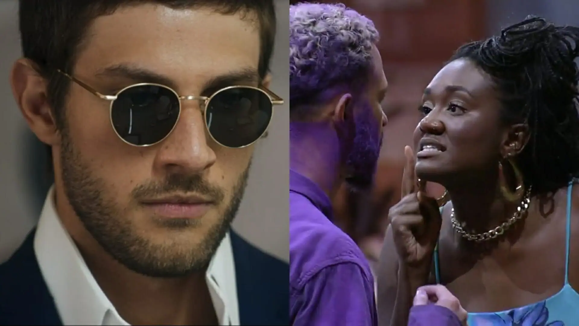 Ari (Chay Suede) de Travessia e Fred e Sarah do BBB 23