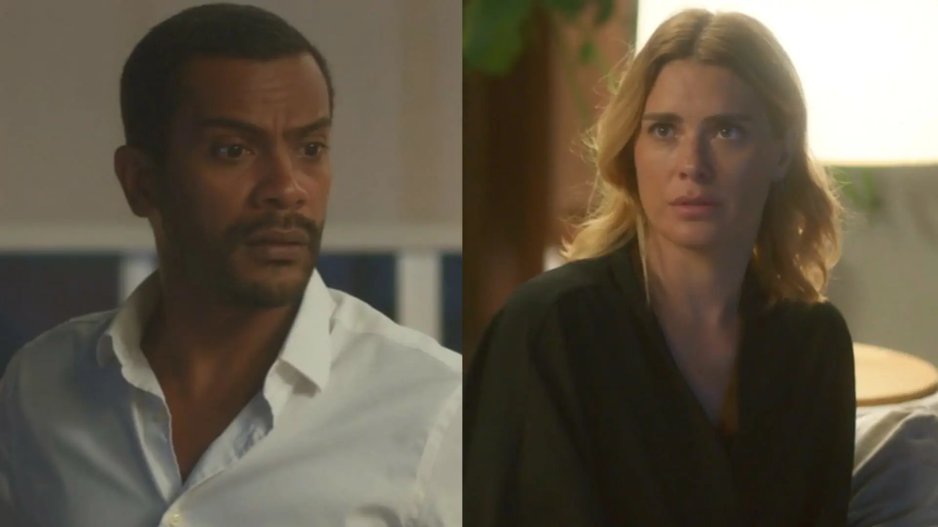 Ben (Samuel de Assis) e Lumiar (Carolina Dieckmann) em Vai na Fé
