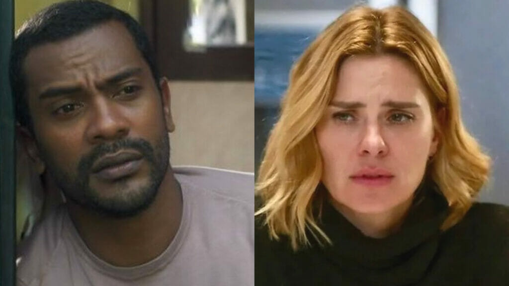 Ben (Samuel de Assis) e Lumiar (Carolina Dieckmann) em Vai na Fé