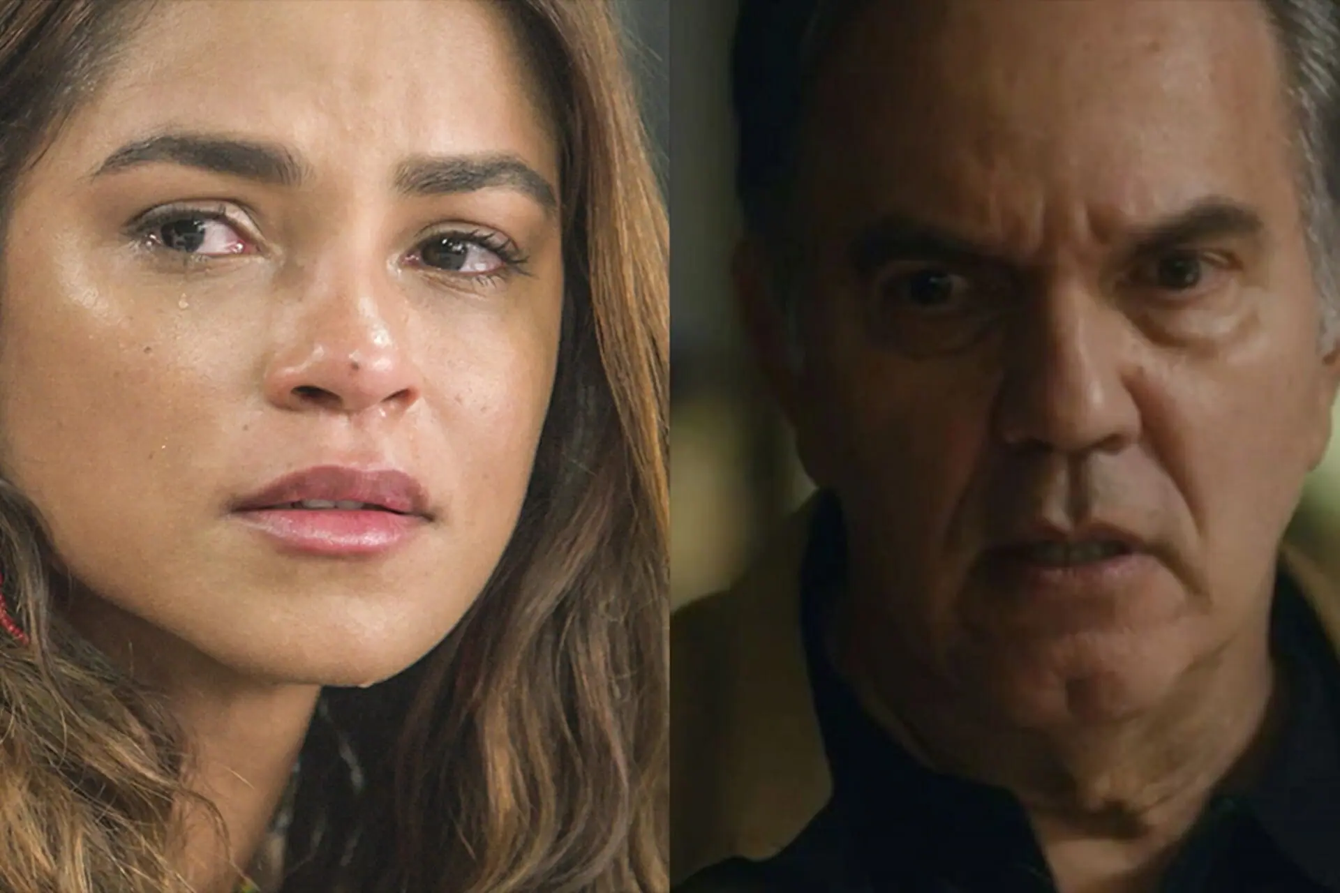 Brisa (Lucy Alves) e Guerra (Humberto Martins) de Travessia