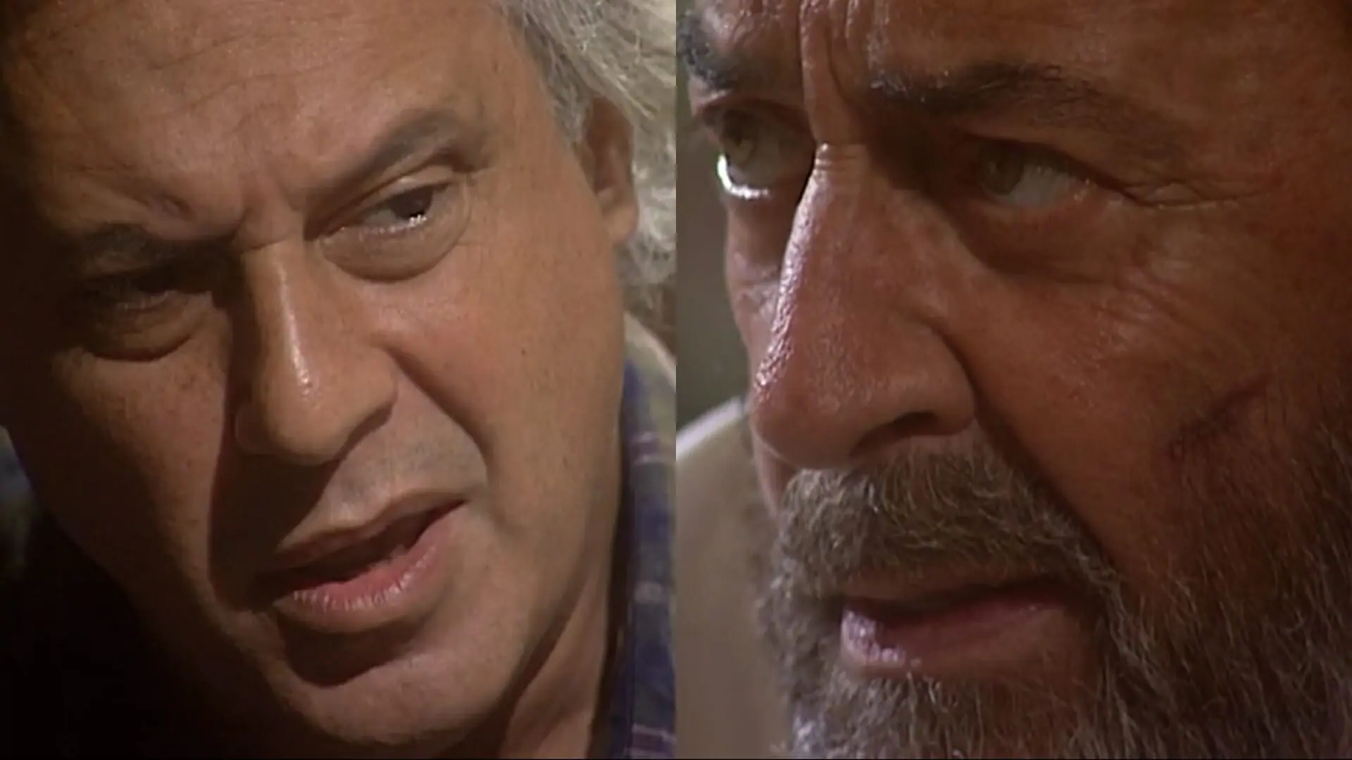 Bruno (Antonio Fagundes) e Geremias (Raul Cortez) de O Rei do Gado