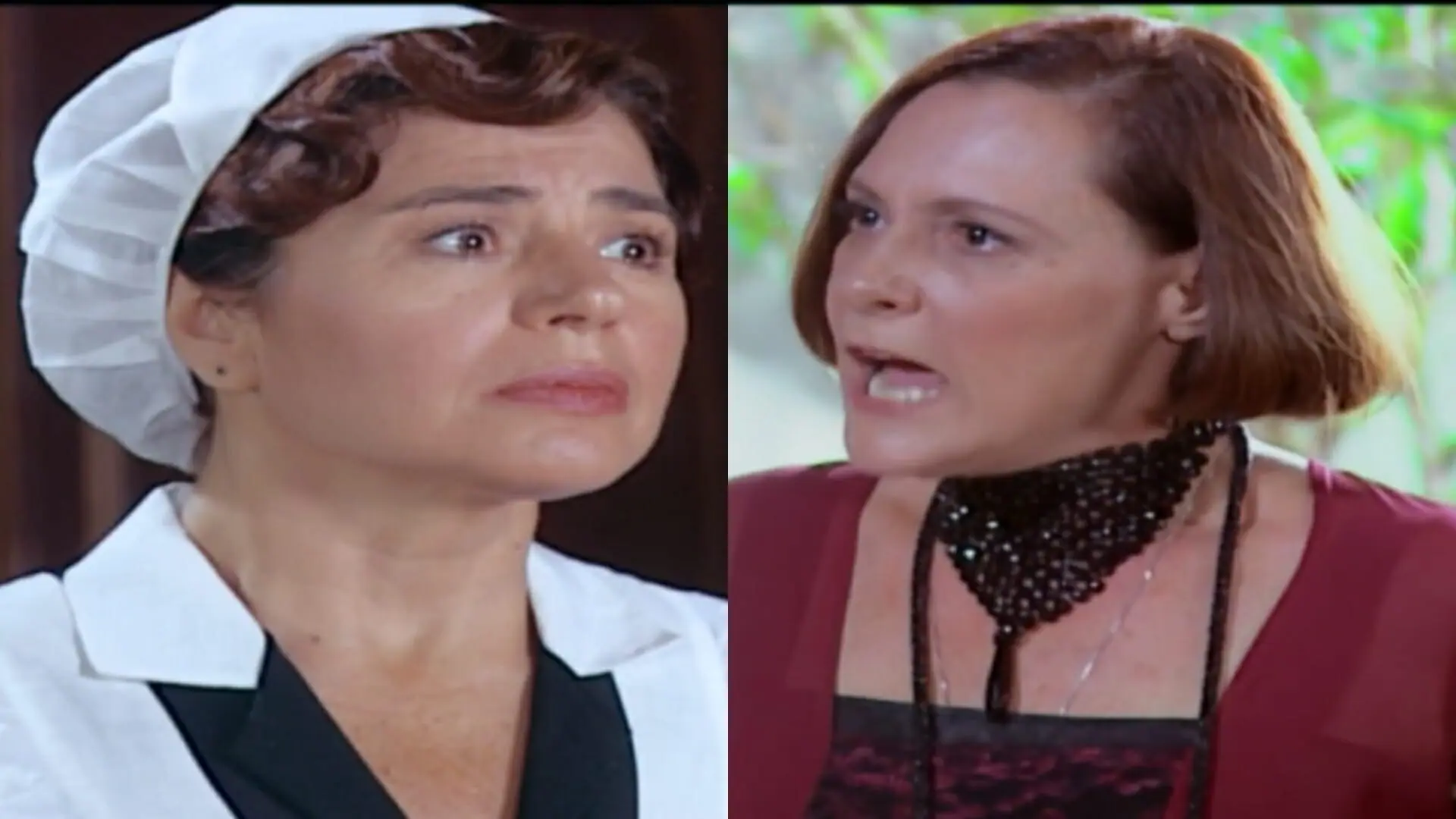 Cândida (Yeda Dantas) e Jezebel (Elizabeth Savala) de Chocolate com Pimenta